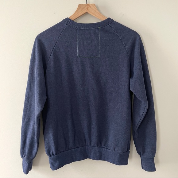 Aviator Nation 5 Stripe Crew Sweatshirt Navy Blue Size XS - Picture 2 of 7